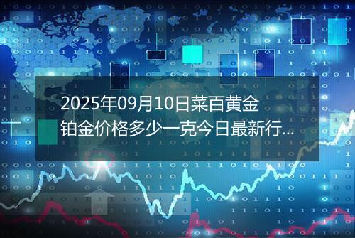 2025年09月10日菜百黄金铂金价格多少一克今日最新行情及涨跌幅
