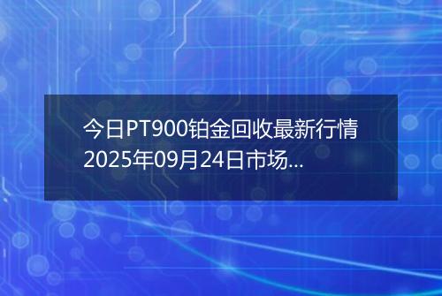 今日PT900铂金回收最新行情2025年09月24日市场价及当前价格多少一克