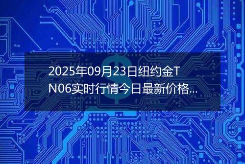 2025年09月23日纽约金TN06实时行情今日最新价格及当前报价多少元一克