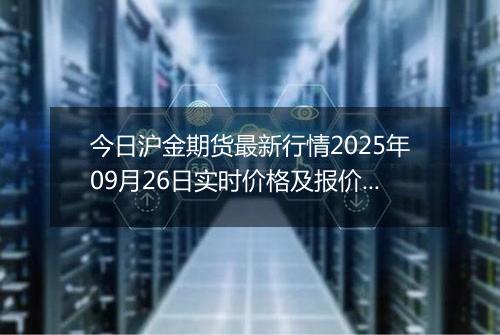今日沪金期货最新行情2025年09月26日实时价格及报价多少元一克