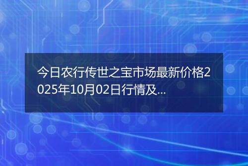 今日农行传世之宝市场最新价格2025年10月02日行情及报价多少一克