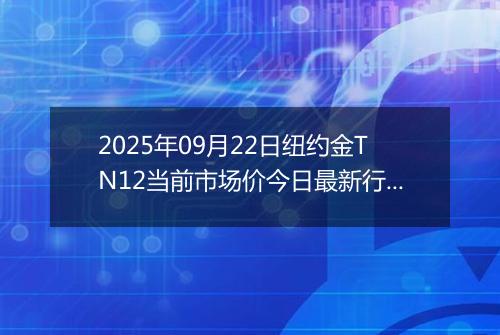 2025年09月22日纽约金TN12当前市场价今日最新行情及报价多少一克