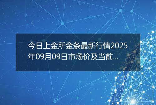 今日上金所金条最新行情2025年09月09日市场价及当前价格多少钱一克