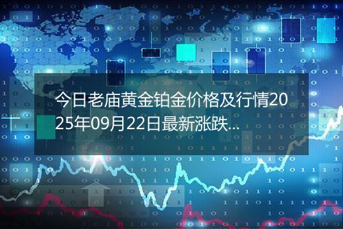 今日老庙黄金铂金价格及行情2025年09月22日最新涨跌幅多少元一克