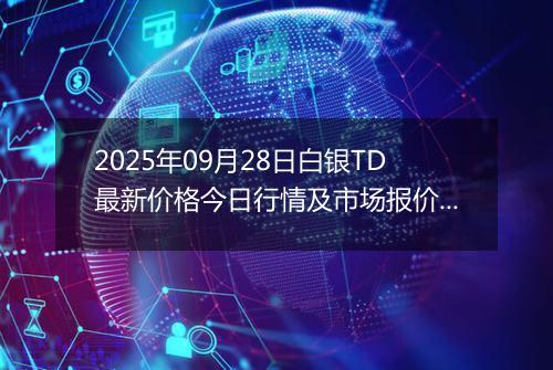 2025年09月28日白银TD最新价格今日行情及市场报价多少钱一克