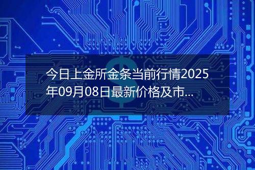 今日上金所金条当前行情2025年09月08日最新价格及市场价多少钱一克