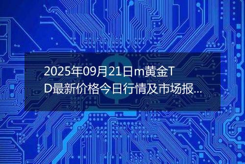 2025年09月21日m黄金TD最新价格今日行情及市场报价多少一克