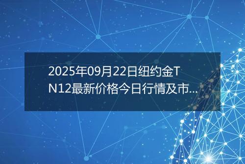 2025年09月22日纽约金TN12最新价格今日行情及市场报价多少钱一克