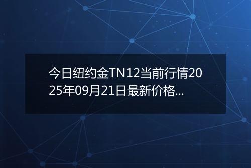 今日纽约金TN12当前行情2025年09月21日最新价格及市场价多少元一克