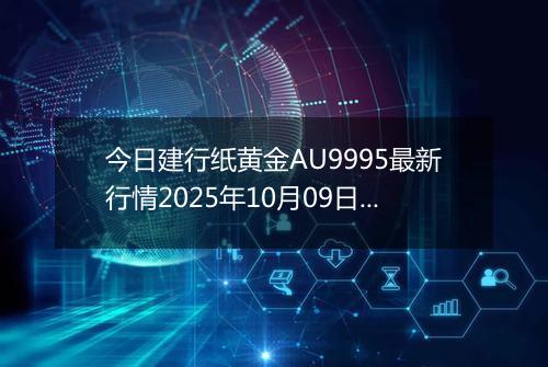 今日建行纸黄金AU9995最新行情2025年10月09日价格市场价及报价多少元一克