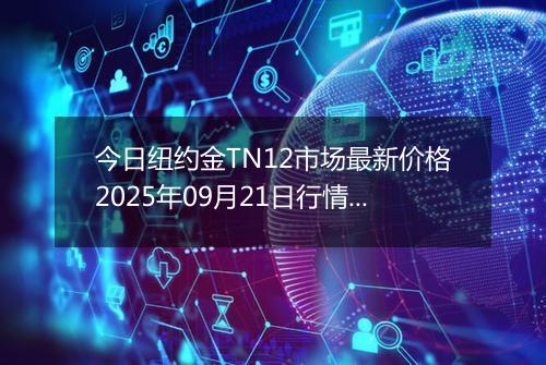 今日纽约金TN12市场最新价格2025年09月21日行情及报价多少元一克