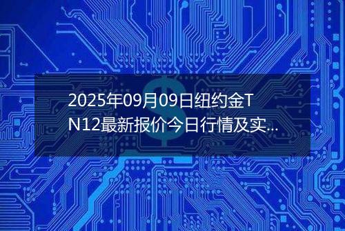 2025年09月09日纽约金TN12最新报价今日行情及实时市场价多少元一克