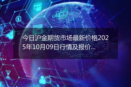 今日沪金期货市场最新价格2025年10月09日行情及报价多少元一克
