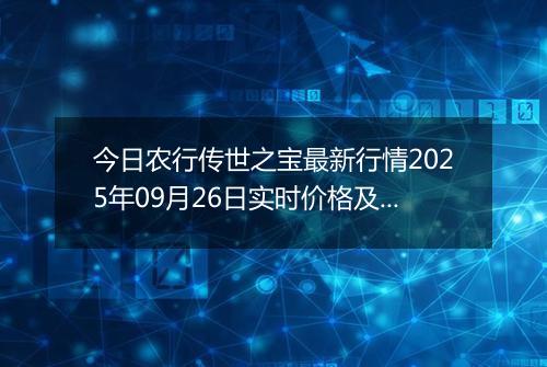 今日农行传世之宝最新行情2025年09月26日实时价格及报价多少钱一克