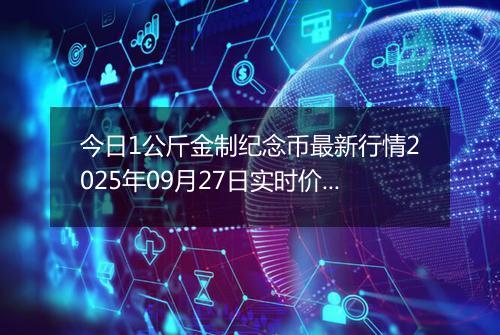 今日1公斤金制纪念币最新行情2025年09月27日实时价格及报价多少元一个