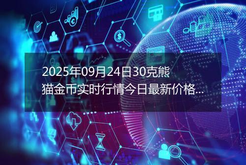 2025年09月24日30克熊猫金币实时行情今日最新价格及当前报价多少元一个