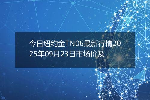 今日纽约金TN06最新行情2025年09月23日市场价及当前价格多少一克
