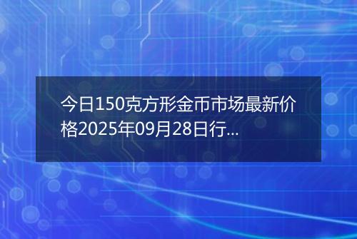 今日150克方形金币市场最新价格2025年09月28日行情及报价多少元一个