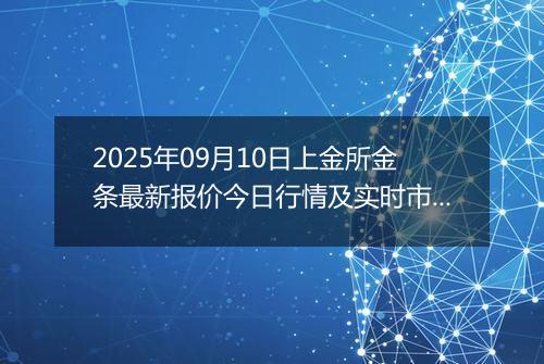 2025年09月10日上金所金条最新报价今日行情及实时市场价多少一克