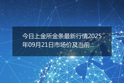 今日上金所金条最新行情2025年09月21日市场价及当前价格多少一克