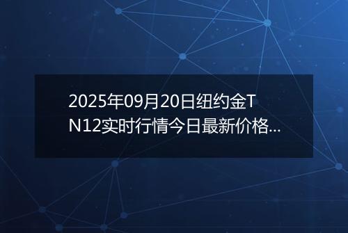 2025年09月20日纽约金TN12实时行情今日最新价格及当前报价多少元一克