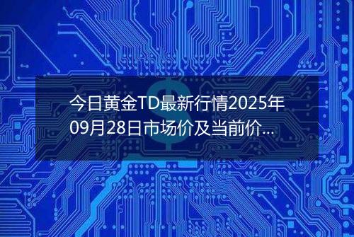 今日黄金TD最新行情2025年09月28日市场价及当前价格多少一克