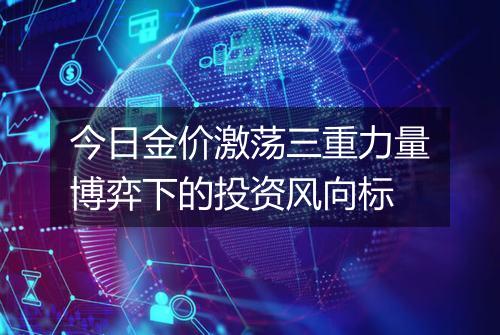 今日金价激荡三重力量博弈下的投资风向标