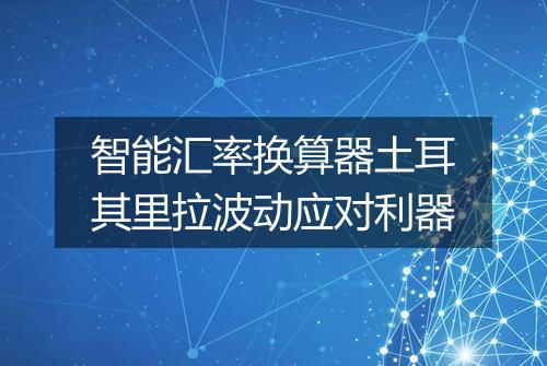 智能汇率换算器土耳其里拉波动应对利器