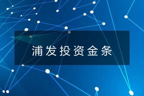 浦发投资金条